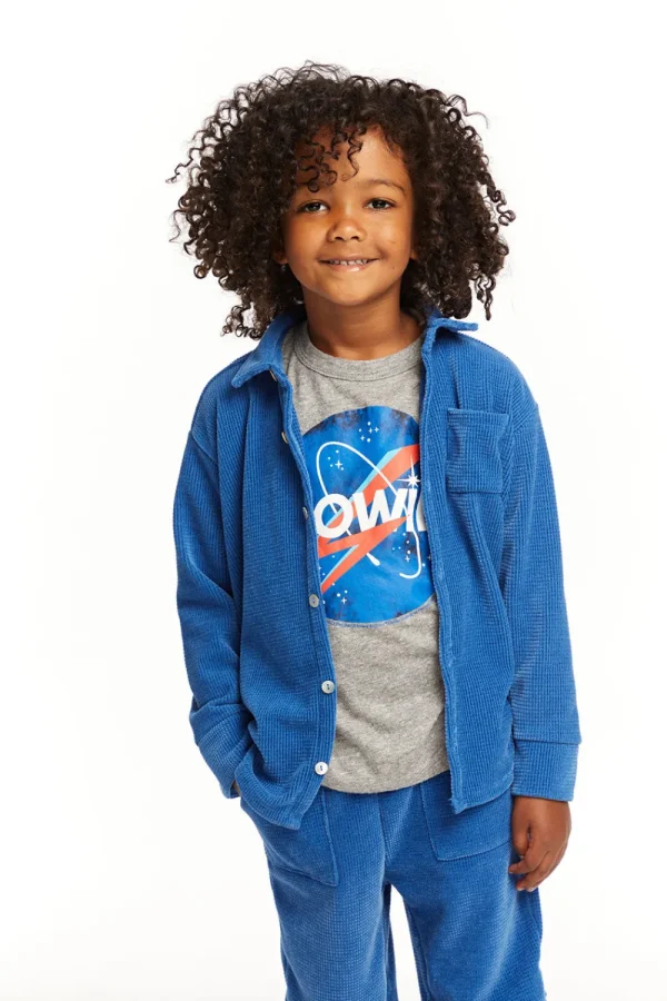 Outlet Long Sleeve Peacock Button Down Collar Shirt Kids/BOY Boys