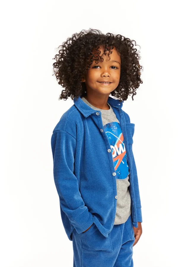 Outlet Long Sleeve Peacock Button Down Collar Shirt Kids/BOY Boys
