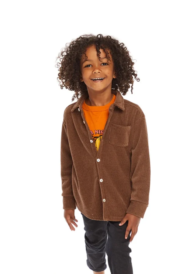 Sale Long Sleeve Quartz Button Down Collar Shirt Kids/BOY Boys
