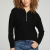 Store Long Sleeve Semi Cropped Zip Front Hoodie Women Outerwear | Tops