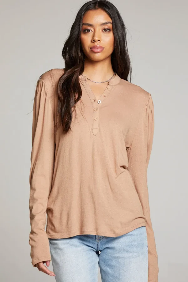 Online Lotus Warm Taupe Long Sleeve Women Loungewear | Tops