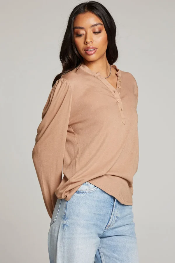 Online Lotus Warm Taupe Long Sleeve Women Loungewear | Tops