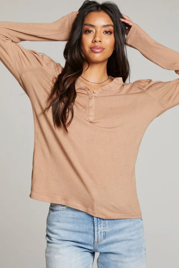 Online Lotus Warm Taupe Long Sleeve Women Loungewear | Tops