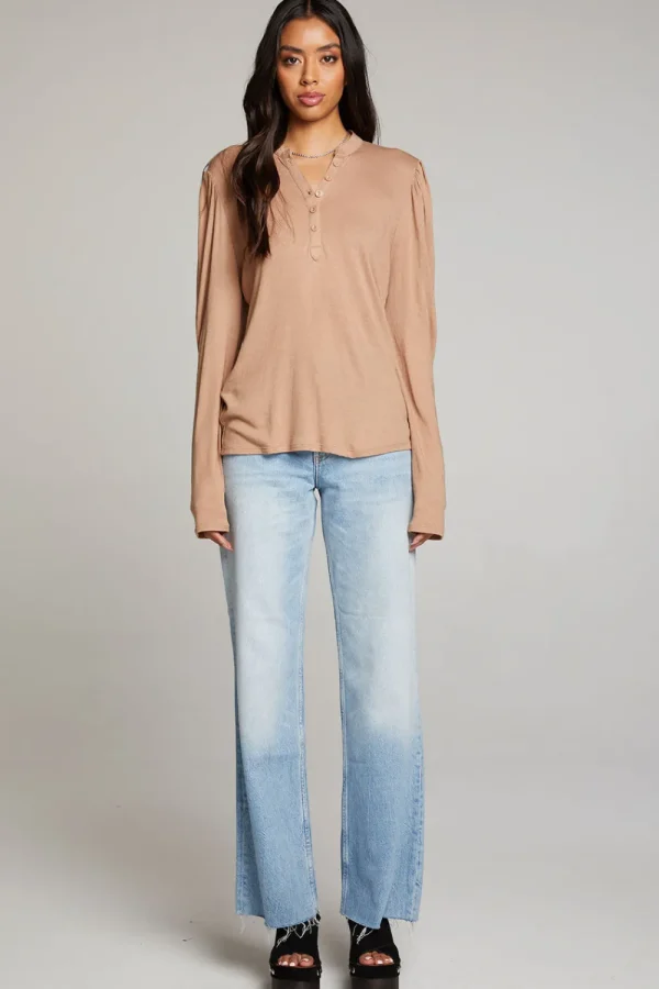 Online Lotus Warm Taupe Long Sleeve Women Loungewear | Tops