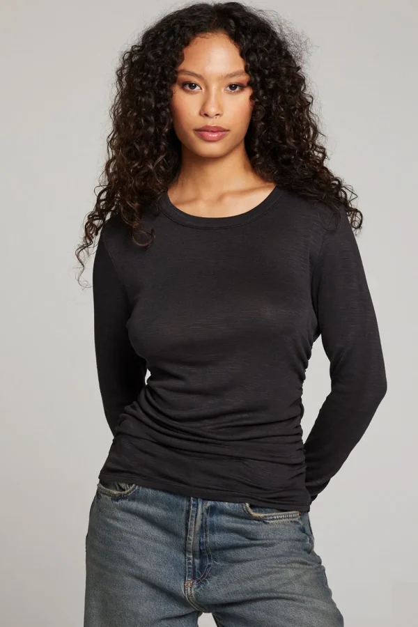 Hot Louis Licorice Long Sleeve Women Loungewear | Tops