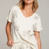 Discount Love Rock Embroidery Tee Women Loungewear | Graphics