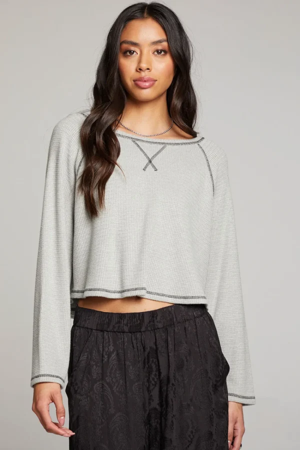 Store Lucy Heather Grey Long Sleeve Women Loungewear | Tops