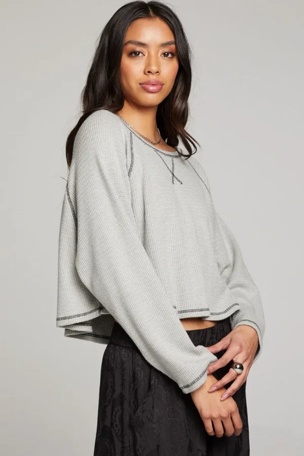 Store Lucy Heather Grey Long Sleeve Women Loungewear | Tops