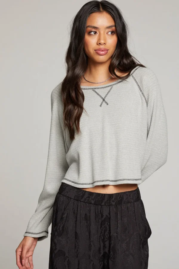 Store Lucy Heather Grey Long Sleeve Women Loungewear | Tops