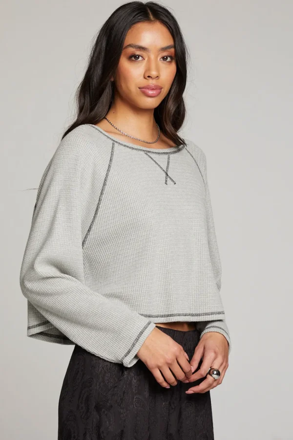 Store Lucy Heather Grey Long Sleeve Women Loungewear | Tops