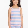 Clearance Mae Bubblegum Stripe Girls Tank Top Kids Girls