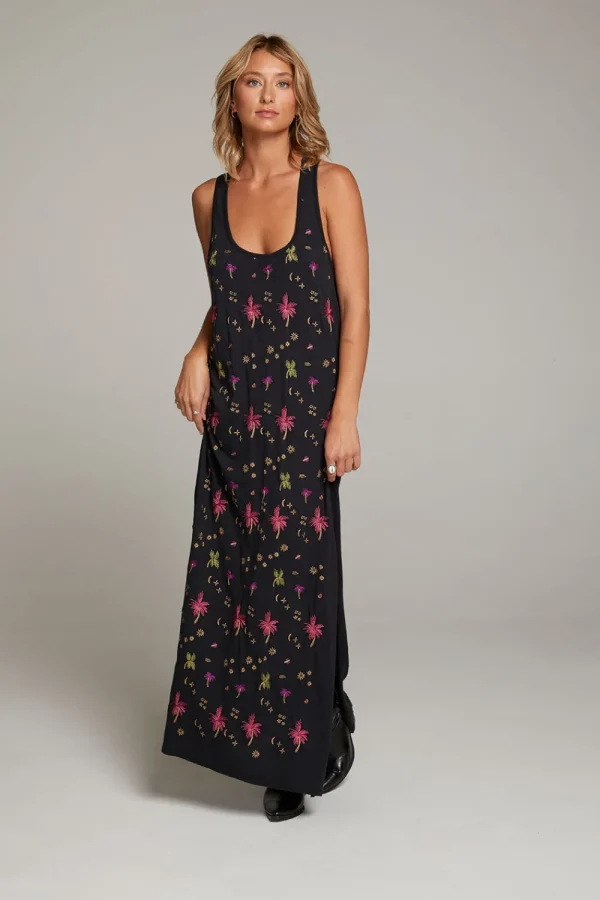 Cheap Manatee Night Palm Maxi Dress Women Loungewear | Dresses