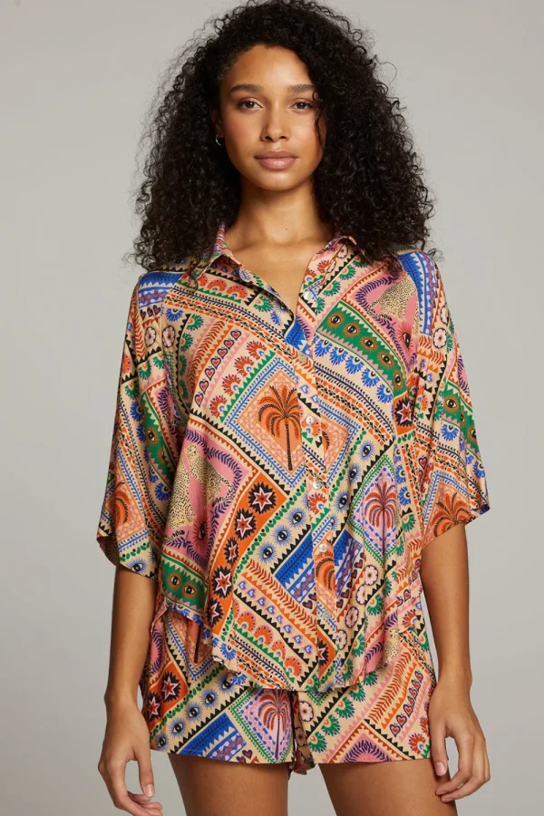 Cheap Marlin Paradise Mystic Button Up Women Loungewear | Tops