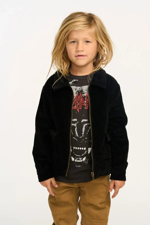 Shop Martin Raven Black Zip Up Corduroy Jacket Kids/BOY Boys