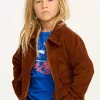 New Martin Walnut Brown Zip Up Corduroy Jacket Kids/BOY Boys
