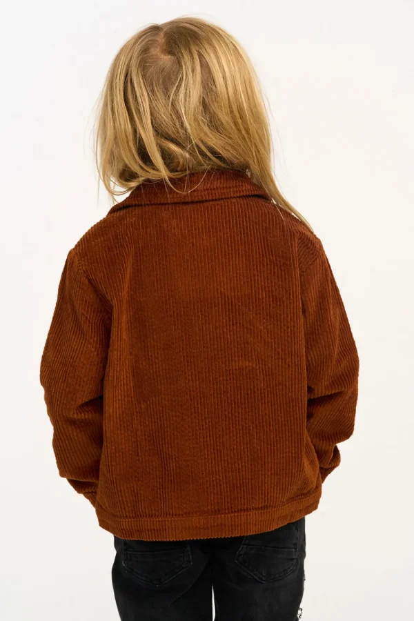 New Martin Walnut Brown Zip Up Corduroy Jacket Kids/BOY Boys