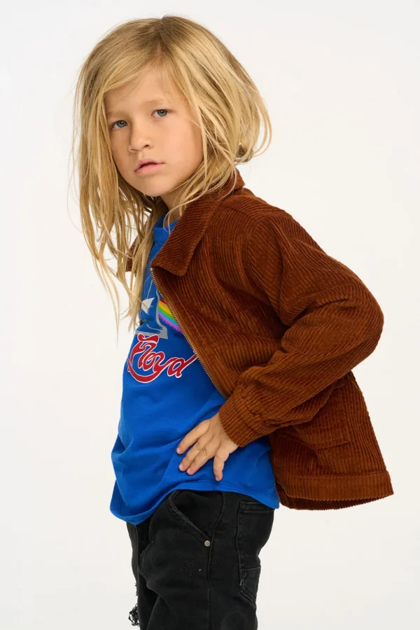 New Martin Walnut Brown Zip Up Corduroy Jacket Kids/BOY Boys