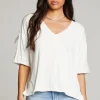 Clearance Mason White V Neck Women Loungewear | Tops