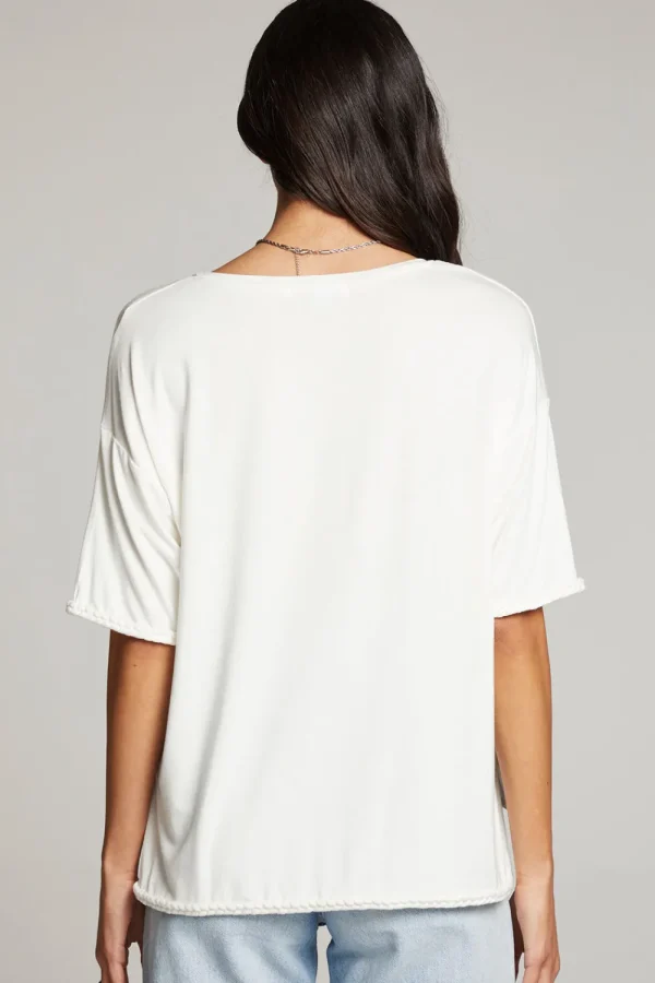 Clearance Mason White V Neck Women Loungewear | Tops