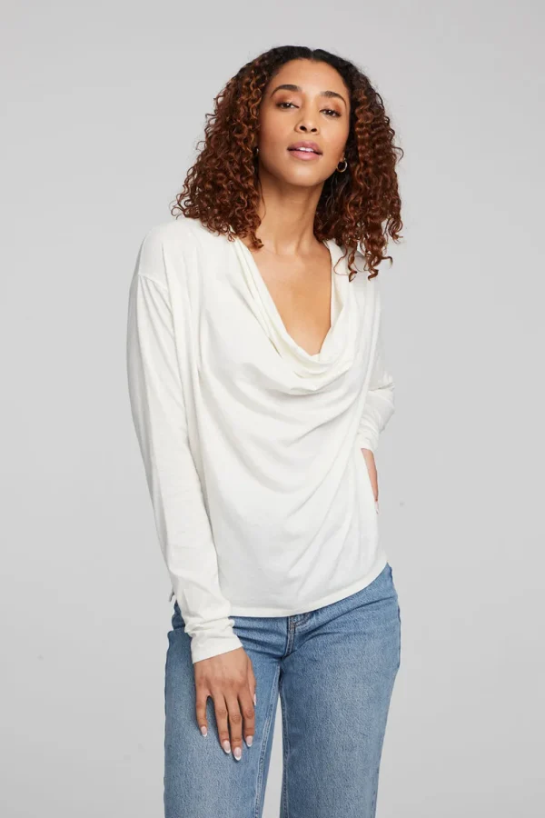 Sale Mela Bright White Long Sleeve Women Loungewear | Tops