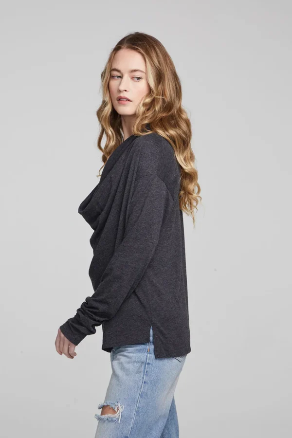 Clearance Mela Shadow Black Long Sleeve Women Loungewear | Tops
