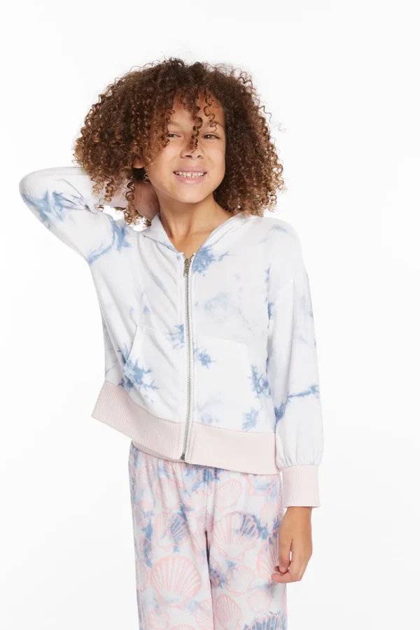 Online Mermaid Shell Girls Zip-up Hoodie Kids Girls