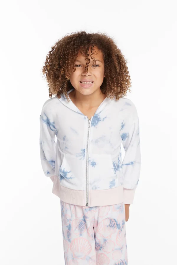 Online Mermaid Shell Girls Zip-up Hoodie Kids Girls