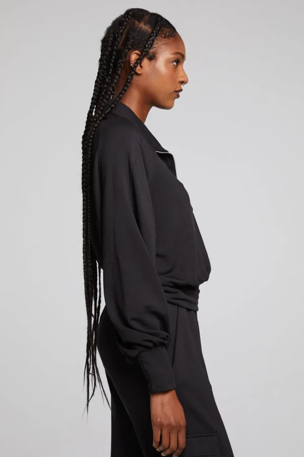 New Midnight Licorice Half Zip Women Loungewear | Tops