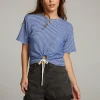 Best Miracle Cobalt Blue Short Sleeve Women Loungewear | Tops