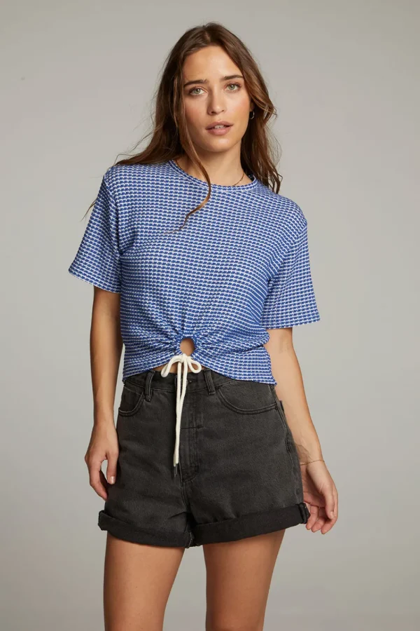 Best Miracle Cobalt Blue Short Sleeve Women Loungewear | Tops