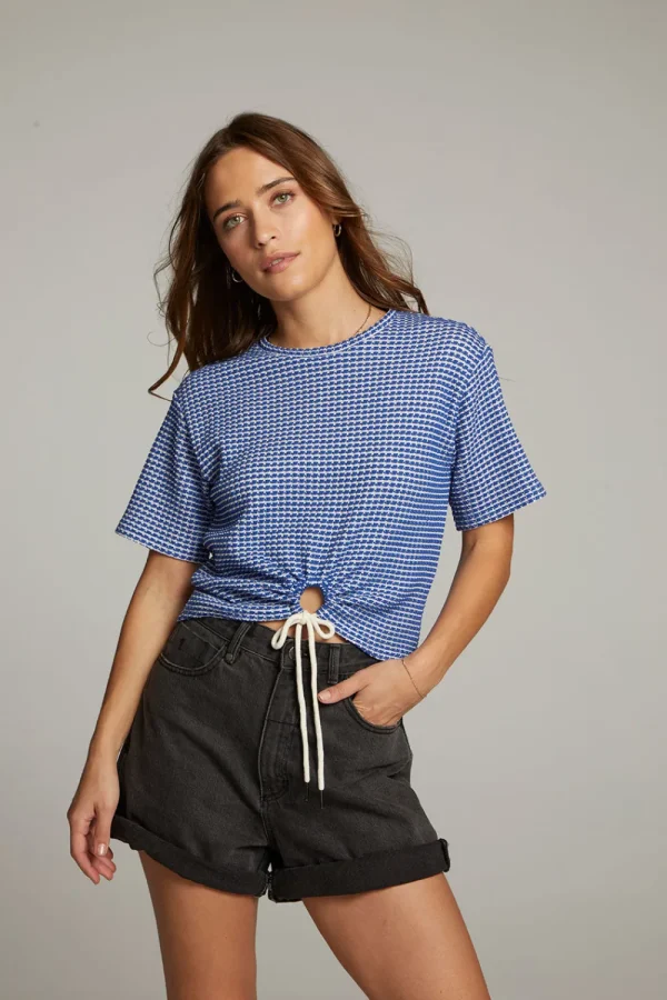 Best Miracle Cobalt Blue Short Sleeve Women Loungewear | Tops