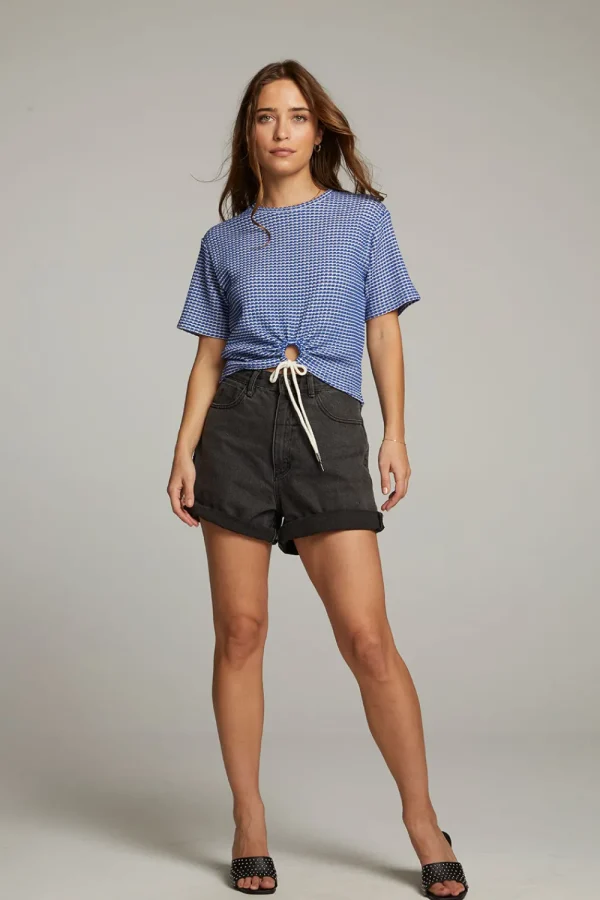 Best Miracle Cobalt Blue Short Sleeve Women Loungewear | Tops