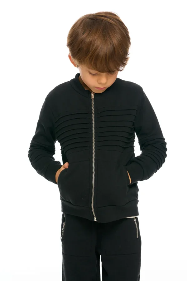 Best Sale Mock Neck Moto Zip Jacket Kids/BOY Boys