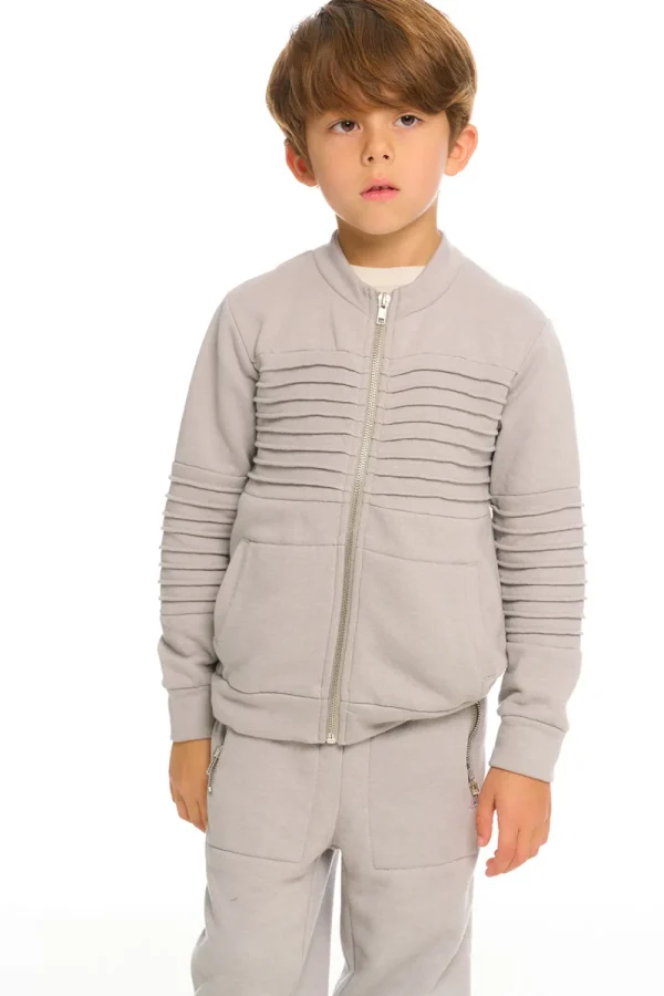 Store Mock Neck Moto Zip Jacket Kids/BOY Boys
