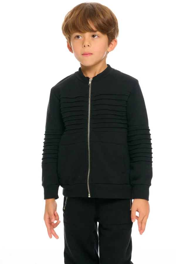 Best Sale Mock Neck Moto Zip Jacket Kids/BOY Boys