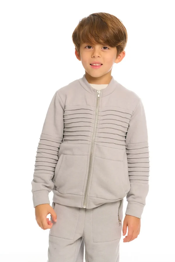 Store Mock Neck Moto Zip Jacket Kids/BOY Boys