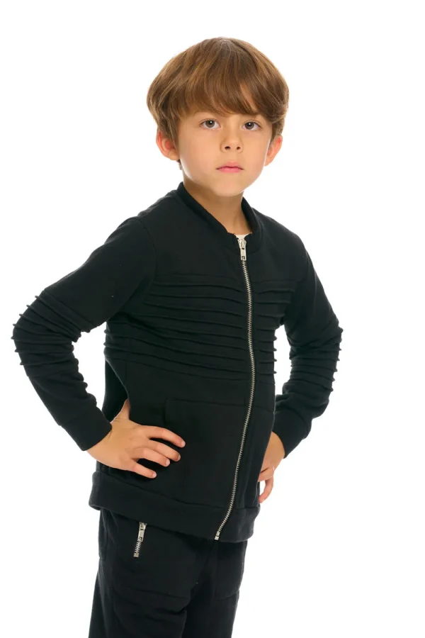 Best Sale Mock Neck Moto Zip Jacket Kids/BOY Boys