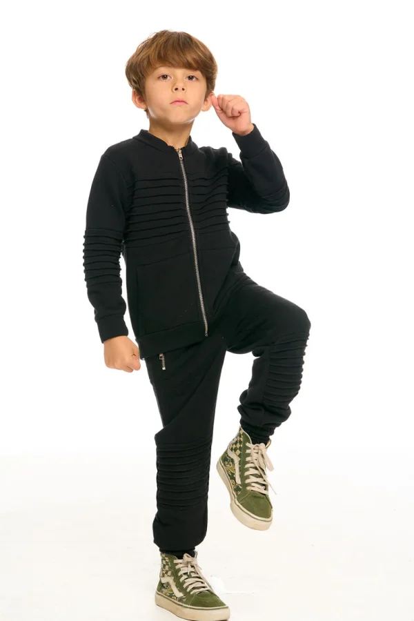 Best Sale Mock Neck Moto Zip Jacket Kids/BOY Boys