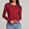 Hot Moonlight Blood Red Long Sleeve Women Loungewear | Tops