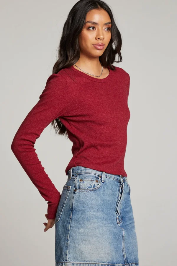 Hot Moonlight Blood Red Long Sleeve Women Loungewear | Tops