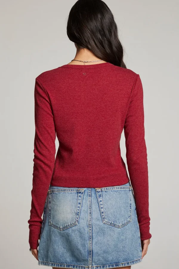 Hot Moonlight Blood Red Long Sleeve Women Loungewear | Tops