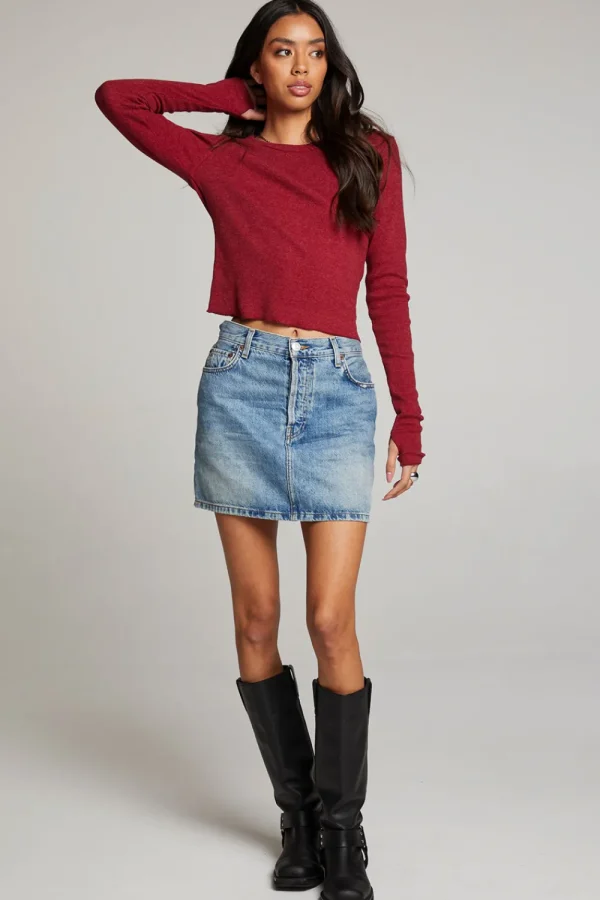 Hot Moonlight Blood Red Long Sleeve Women Loungewear | Tops