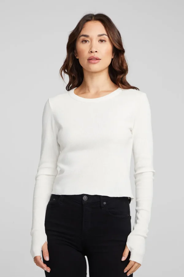 Online Moonlight Bright White Long Sleeve Women Loungewear | Tops