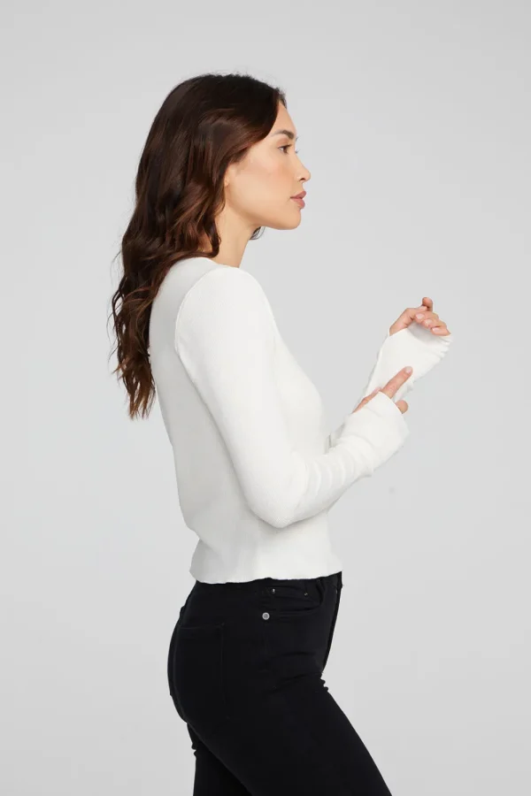 Online Moonlight Bright White Long Sleeve Women Loungewear | Tops