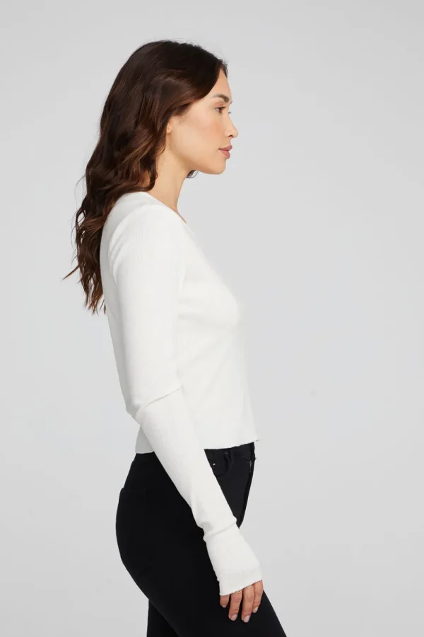 Online Moonlight Bright White Long Sleeve Women Loungewear | Tops