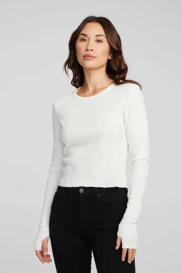 Online Moonlight Bright White Long Sleeve Women Loungewear | Tops