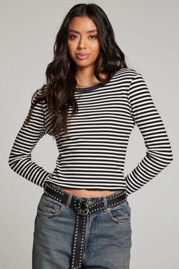 Online Moonlight Punk Stripe Long Sleeve Women Loungewear | Tops