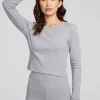 Hot Moonlight Silver Grey Long Sleeve Women Loungewear | Tops