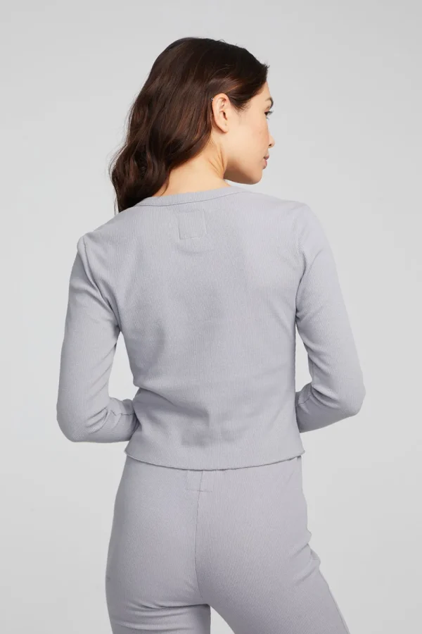 Hot Moonlight Silver Grey Long Sleeve Women Loungewear | Tops