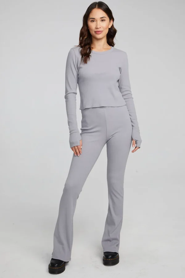 Hot Moonlight Silver Grey Long Sleeve Women Loungewear | Tops